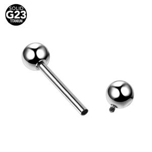 Anillos de titanio G23 para Mancuernas industriales, tornillo interno externo, barra de pezón, oreja, Tragus, hélice, Piercing - Product Image 2
