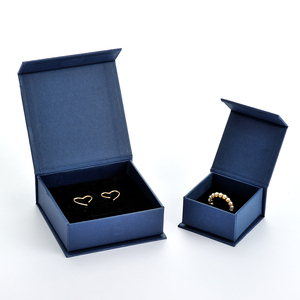 GLAMPKG Wholesale Navy Blue Magnet <b>Boxes</b> Magnetic Closure <b>Earrings</b> Bracelet Necklace Jewellery <b>Gift</b> Paper Packaging Box - Product Image 5
