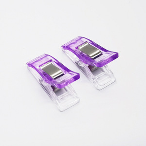 <b>Sewing</b> Clips 100 Pcs Transparent Colored Plastic Binder Clips For Patchwork Garment Binding Durable Small Size - Product Image 3