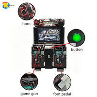 Nouvelle machine de tir au laser d'arcade, jeu de tir aux extraterrestres à pièces, avec construction métallique et prise en charge de la langue anglaise