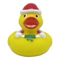 OEM Personnalisé Pirate Noël Jouet en Plastique Animal Baignoire Course Douche Assortiment Noir Impression Canard En Vrac Baignoire Grinçant En Caoutchouc Canard