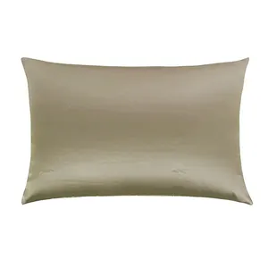 Customized Design Cheap Closure Solid Color Zipper Silk Pillow Case