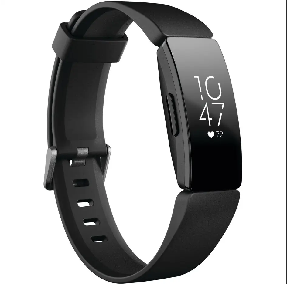 Inspire HR Heart Rate and Fitness Tracker S and L Bands Included Black White