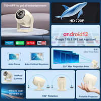 Proyector Doméstico B10 1080P con Enfoque Automático, Corrección Trapezoidal Automática, Android 12, WiFi6, Proyector LCD para Juegos de PS5, Fútbol, Suministro Directo OEM