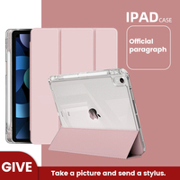 PU Tri-fold Tablet Covers Cases avec fente pour stylo pour iPad 10.5 iPad Pro 12.9/11/10.9 en silicone
