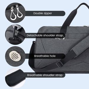 Muestra Gratis, Bolsa de Viaje Deportiva Impermeable Grande para Hombre, Bolsa de Gimnasio con Ruedas para Fin de Semana, Personalizable con Logotipo - Product Image 4