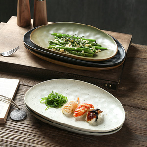 Assiettes à poisson ovales en céramique <span class=keywords><strong>japonaise</strong></span> <span class=keywords><strong>haut</strong></span> <span class=keywords><strong>de</strong></span> <span class=keywords><strong>gamme</strong></span>, plateaux à sashimi luxueux, assiettes à barbecue, <span class=keywords><strong>vaisselle</strong></span>, <span class=keywords><strong>vaisselle</strong></span> <span class=keywords><strong>de</strong></span> restaurant - Product Image 1