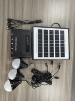 Panneau solaire portable 3W Ampoules Système d'éclairage solaire Lumière d'urgence portable Chargeur de téléphone Lampes de camping