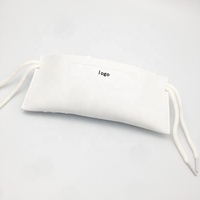 Vente en gros d'étuis de transport pour lunettes de soleil souples avec logo personnalisé Étui à lunettes en cuir blanc avec pochette en fer pour lunettes de soleil