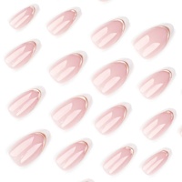 24 faux ongles blancs simples réutilisables faits à la main avec outils de pose – Vente en gros usine
