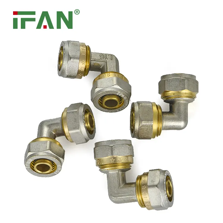 IFAN סיטונאי 1/2-1 "כסף ופליז צבע התאמת PEX צינורות דחיסת הולם