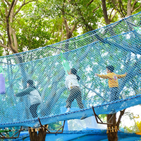 Parc de jeux en corde pour arbres en plein air sur mesure, équipement de parc d'aventure non motorisé pour enfants, idéal pour les sites touristiques, forêts, camps et stations balnéaires
