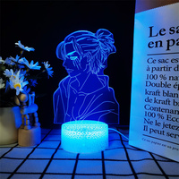 Lampe de dessin animée, cadeau personnalisé, lampe LED, veilleuse pour chambre d'enfant, effet visuel holographique 3D, veilleuse à changement de couleur