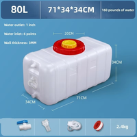 Conteneur d'eau de camping de qualité alimentaire 80L Cruche de transport de véhicule en plein air pour la randonnée