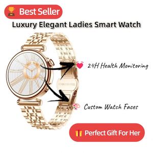 Reloj Inteligente Elegante para Mujer I109-2, Color Oro Rosa, Llamadas Bluetooth, Monitor de Salud Múltiple, Frecuencia Cardíaca, Oxígeno en Sangre, Temperatura Corporal, Fitness - Product Image 6