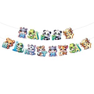 Banner <span class=keywords><strong>di</strong></span> fiori e <span class=keywords><strong>buon</strong></span> <span class=keywords><strong>compleanno</strong></span> per la disposizione dell'atmosfera Banner <span class=keywords><strong>di</strong></span> <span class=keywords><strong>compleanno</strong></span> a tema animale moderno - Product Image 6