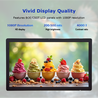 Écran d'affichage numérique mural capacitif 1080P de 43 pouces, écran LCD, signalisation numérique pour restaurant, menu numérique pour la publicité