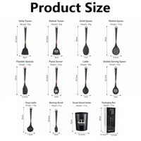 Ustensiles de cuisine en silicone résistants à la chaleur de qualité supérieure, ensemble de 11 pièces avec spatule et cuillère, pour accessoires de cuisine à domicile