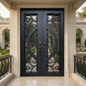 Portes intérieures modernes en fer forgé à ouverture manuelle, surface finie, pour hôtels et villas - Product Image 5
