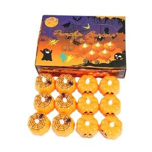 Halloween bí ngô đèn lồng ma lễ hội trang trí Prop <span class=keywords><strong>LED</strong></span> điện tử ánh nến Nguồn cung cấp bên trang trí ánh sáng ban đêm nhỏ - Product Image 2
