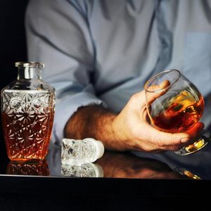 Juego de Decantador de Whisky, Decantador Cuadrado de Vidrio para <span class=keywords><strong>Bourbon</strong></span>, Vodka y Whisky, 250ml/500ml, Difusor, Ideal para Bar y Regalo para Hombres - Product Image 6