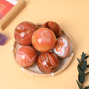 Wholesale High Quality Polished <b>Crystal</b> <b>Ball</b> Red Agate Sphere <b>Crystal</b> Sphere for Healing - Product Image 3