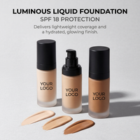 Fond de teint liquide à couvrance totale, imperméable, longue tenue, OEM, maquillage mat pour le visage, logo personnalisé, cosmétiques en gros