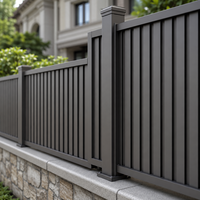 Barrières de Sécurité Modernes en Alliage d'Aluminium Thermolaqué et Trempé, Tailles Personnalisées, pour Balcons et Cours