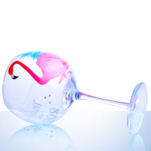 FLY-verre à vin rouge 21oz, avec peinture à la main, flamant rose, haute qualité, 2021, offre spéciale - Product Image 6