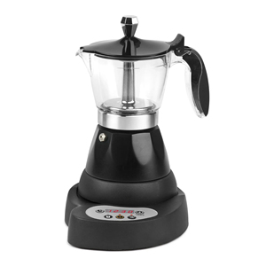 Cafetière à expresso italienne Cafetière électrique Moka Pot électrique pour café en poudre, 400 W, 3 <span class=keywords><strong>tasses</strong></span>, écran LED - Product Image 2