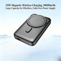 Cargador Portátil Magnético ABS de 10000mAh con Carga Rápida PD QC, Cables Dobles Integrados, Pantalla Digital, Banco de Energía Inalámbrico