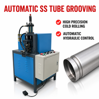 Machine de formage semi-automatique pour rainurage de tubes ronds en acier avec rouleaux en carbure à rainures multiples