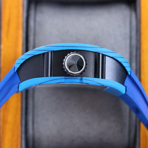 Montre de sport pour homme luxueuse de haute qualité, bleu charme, mouvement squeletté en fibre de carbone 1701TPT, bracelet de 20 mm - Product Image 4