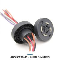 Receptáculo de atenuación de fotocontrol de iluminación de fábrica, enchufe NEMA de 7 pines con tapa de cortocircuito, conector NEMA IP66 para farola