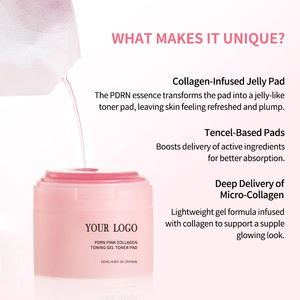 OEM somon DNA PDRN pembe kore jel Toner kollajen jöle ped Niacinamide yatıştırıcı düzensiz cilt tonu yüz bakımı kollajen 70 pedleri - Product Image 3