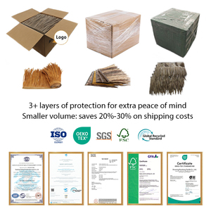 Werks-Direkt vertrieb Feuerfeste Kunststoff dekoration Außen palmen blätter Synthetisches künstliches Strohdach Kleine Chargen erhältlich - Product Image 3