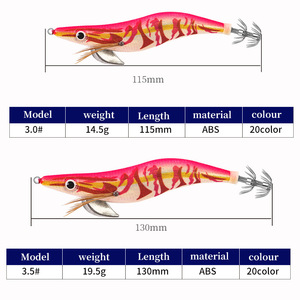 Nuova Esca <span class=keywords><strong>Artificiale</strong></span> <span class=keywords><strong>in</strong></span> Legno Stampato per Gamberetti e Calamari 19g/15g Affondamento Lento per <span class=keywords><strong>Pesca</strong></span> <span class=keywords><strong>in</strong></span> <span class=keywords><strong>Mare</strong></span> Luminosa <span class=keywords><strong>con</strong></span> Ami - Product Image 3