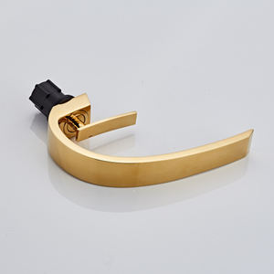 लक्जरी सोने के एकल छेद के लिए एकल छेद मीटर माउंट बाथरूम मिक्सर पीतल काला बेसिन सिंक नल 3 साल की वारंटी एकल हैंडल - Product Image 3