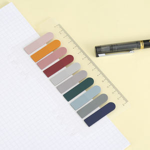 โรงงานแผ่นบันทึกกาวในตัวโน้ตเหนียวสีสันสดใสแบบกําหนดเองพร้อมไม้บรรทัด - Product Image 3