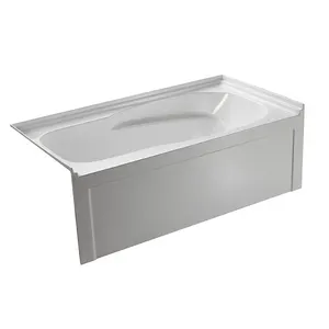 CUPC Acrylic Soaking Standing White Rectangle Apron Alcove Sunken Apron Freestanding Bathtub 1 Front Skirt Tubs