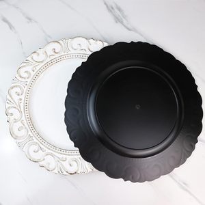 Venta al por Mayor de Platos Base de Plástico con Relieve para Decoración de Bodas y Hoteles Europeos 2024 - Product Image 6