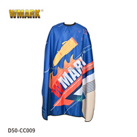 WMARK Cape de coiffure professionnelle pour barbier Salon de beauté Imperméable Polyester Pongee 140x160cm pour hommes