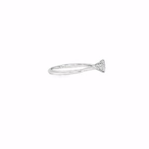 Bague solitaire en or blanc 18 carats classique personnalisable, sertie de diamants taille brillant à 6 griffes, tête vide, pierre précieuse en vrac, à porter tous les jours - Product Image 6
