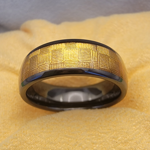 Smart Wearable NFC Ring T5577 NTAG216 Ceramic IP68 Waterproof Yellow Gold Finger Ring <b>for</b> Android iOS Mobile <b>Phone</b> Door Access - Product Image 1