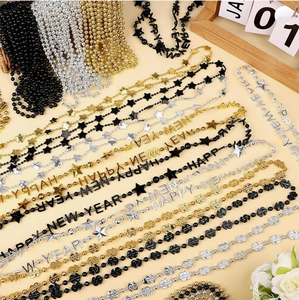 Kalung Bintang Bertumpuk Multi-lapis Hadiah Perayaan Perhiasan Pesta Champagne untuk Hadiah Kejutan Ulang Tahun dan Peringatan - Product Image 4