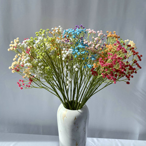 Fleurs artificielles de gypsophile 63cm en plastique multicolores pour accessoires de photographie de mariage et décoration intérieure - Product Image 3