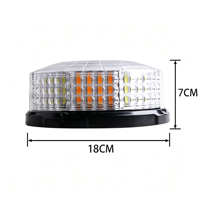 Feux de signalisation LED 96W, balise stroboscopique, montage magnétique et à vis sur le toit, boîtier en PC, plusieurs couleurs, lumière clignotante pour l'alerte de sécurité des véhicules