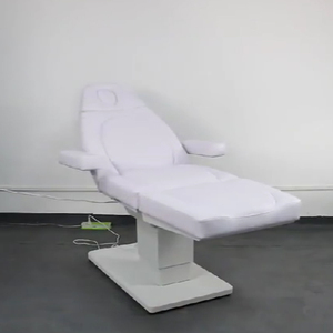 Fauteuil de beauté électrique blanc en cuir PU, lit de soin du visage réglable pour salon et usage domestique - Product Image 6