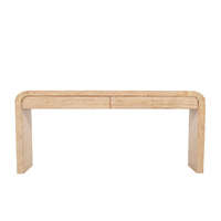 Table console contemporaine en bois de burl pour hôtel, table de contrôle d'entrée, décoration d'angle intérieur pour salon, table de passage, table de porche, bureau