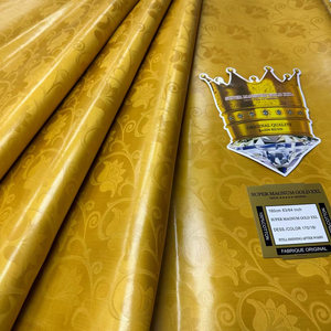 Vente en Gros 100 % Coton Super Magnum Or XXL Tissu Bazin Riche Brodé Matériau Bazin Riche Brillant Peigné et Tissé de Haute Qualité - Product Image 3